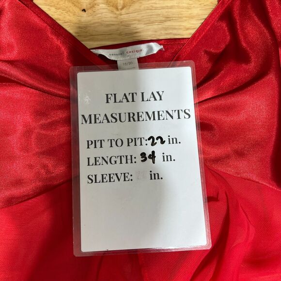 Cacique Red Valentines Day Nighty Babydoll Womens 18/20 - Picture 4 of 4